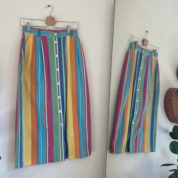 Susan Bristol Dresses & Skirts - Colorful Vintage Midi Skirt